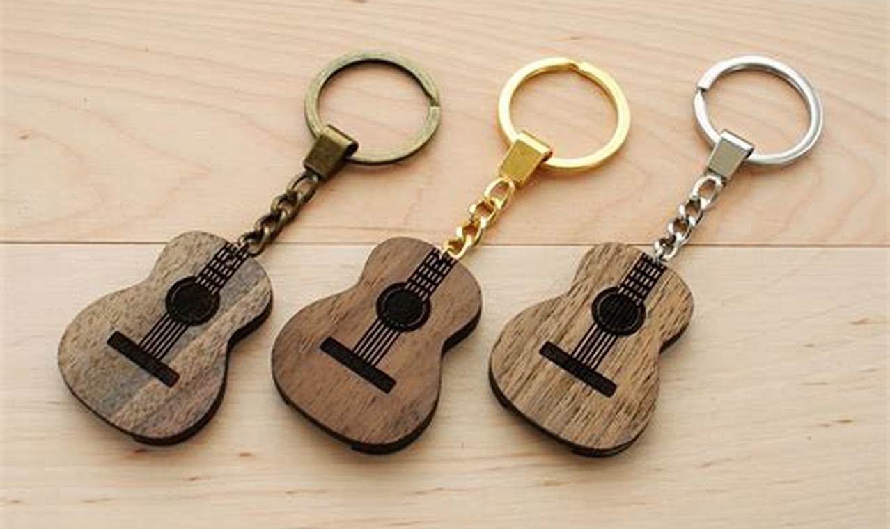 Silver Guitar Pick Key Chain I Pick You in Sterling Silver