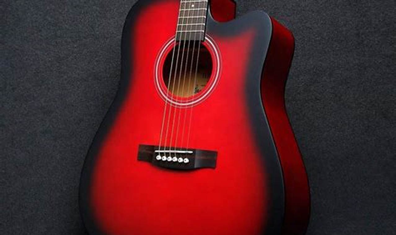 Unveiling the Enchanting World of Red and Black Acoustic Guitars - Master the Art of Playing Guitar and Play Like a Pro