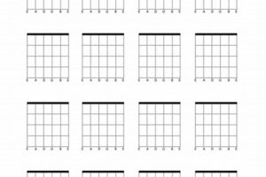 Unlock the Secrets Behind Guitar Chords with our Blank Printable Chart - Master the Art of Playing Guitar and Play Like a Pro