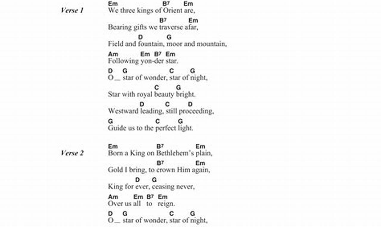 Unveiling the Secrets of "We Three Kings" Guitar Chords: A Journey of Harmony and Celebration - Master the Art of Playing Guitar and Play Like a Pro